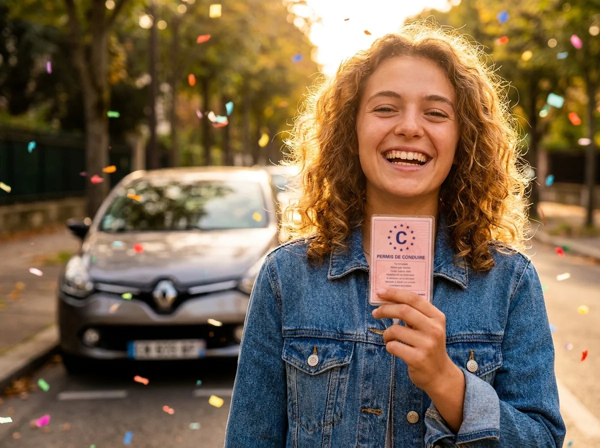 Examen du permis de conduire réussi