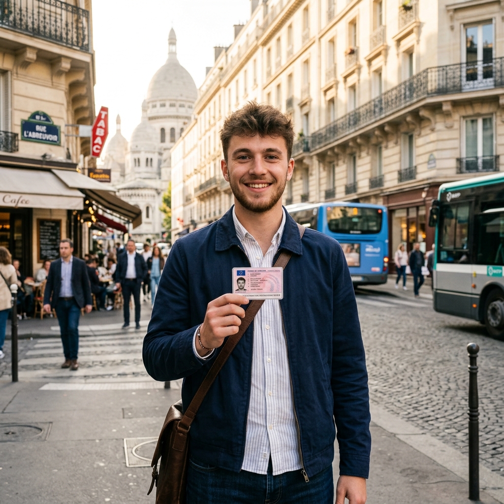 Lucas B. avec son permis