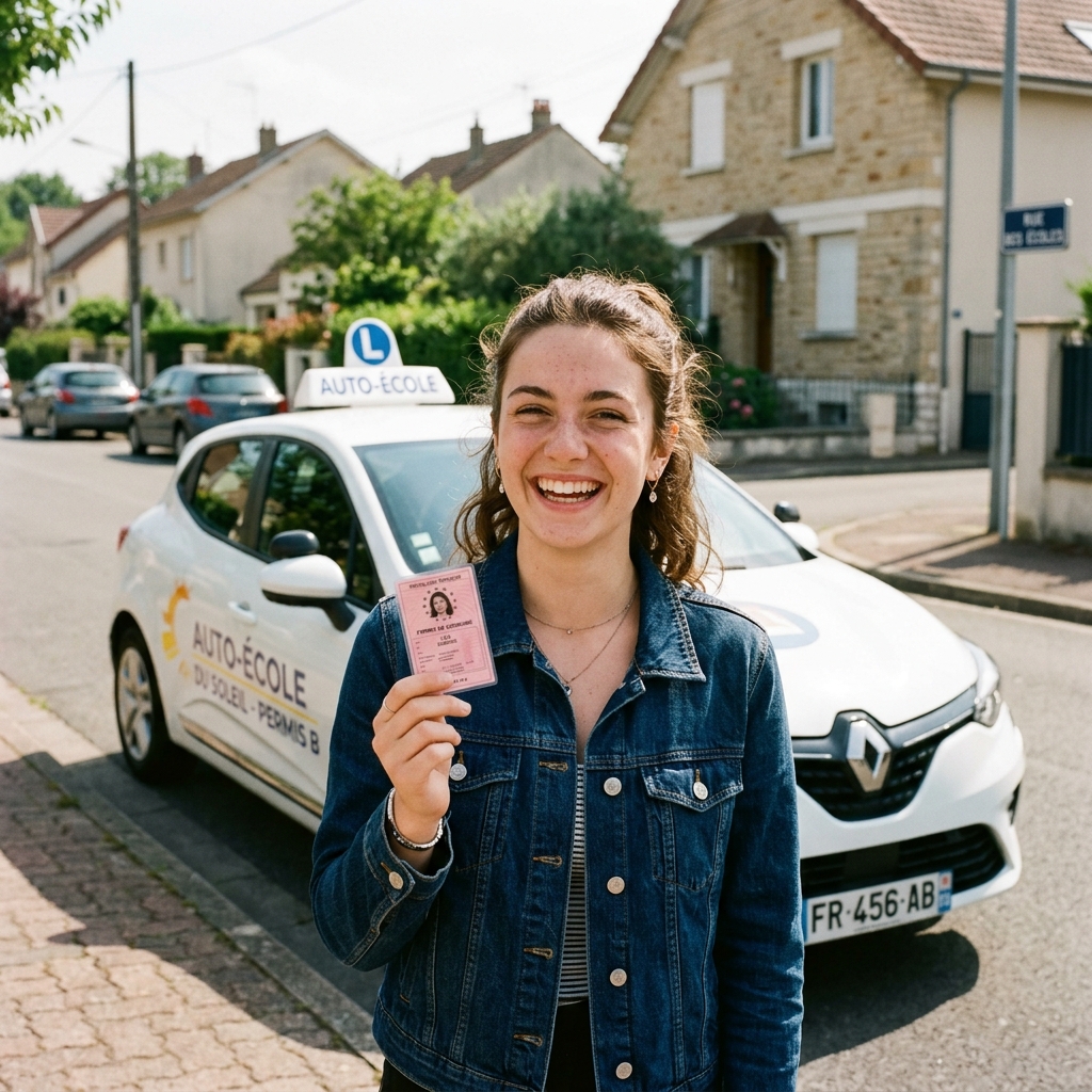 Maxime V. avec son permis